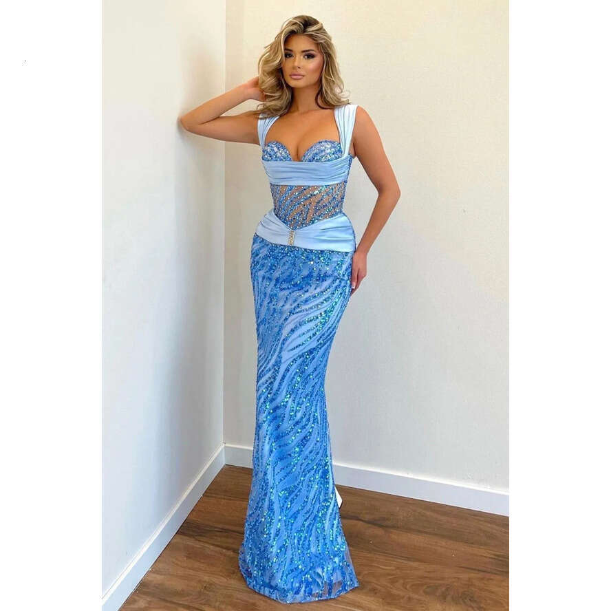 Dark ASO Green EBI Red Blue Beaded Evening Dresses Sexy Mermaid Off Shoulder Beadings Crystals Long Party Ocn Gowns Urious Prom Wears Bc18604