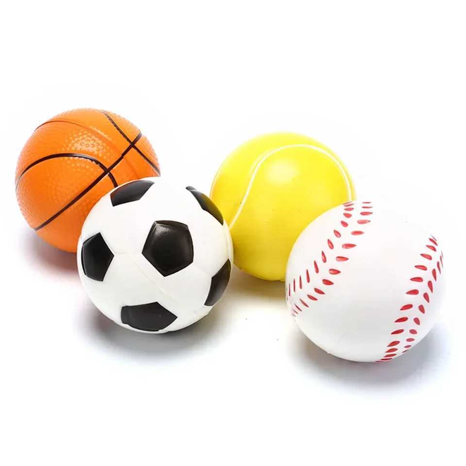 Mini Soft Football Basketball Baseball Tennis Toys 6.3cm Foam Rubber Squeeze Balls Anti Str Toy Balls Soccer Hand ExerciseXJ241023