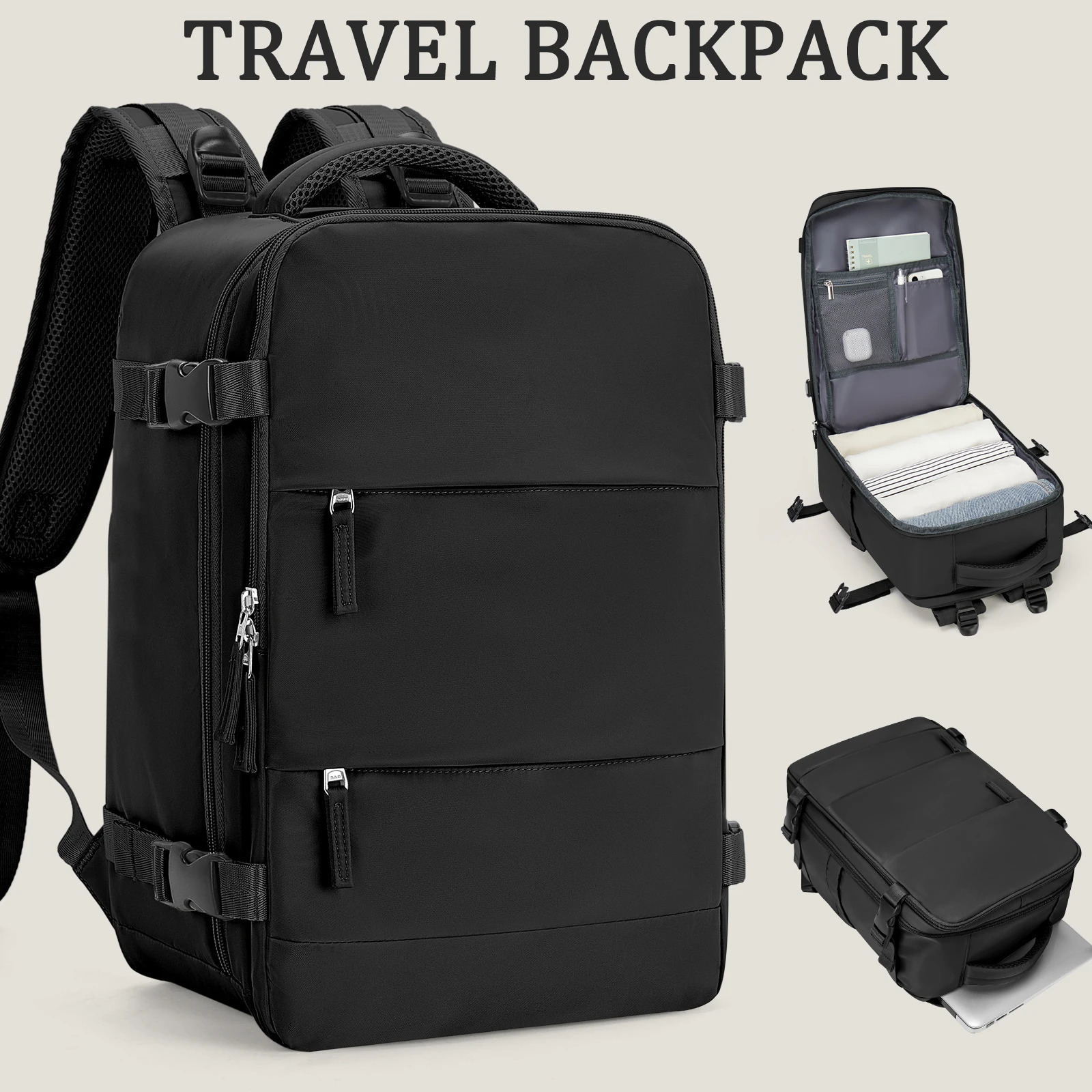 Mens large travel backpack Ryanair 40x20x25 womens cabin bag approved waterproof laptop backpack administrative work bag 241023