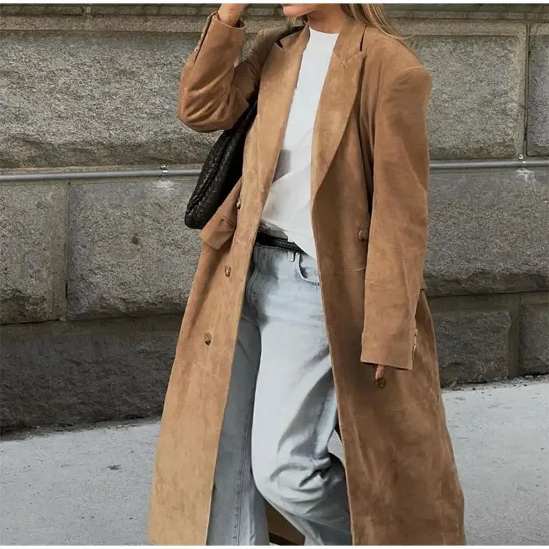 Autumn/Winter Fashion Long Coat Long Sleeve Collar Coat Womens Fashion Clothing 241023