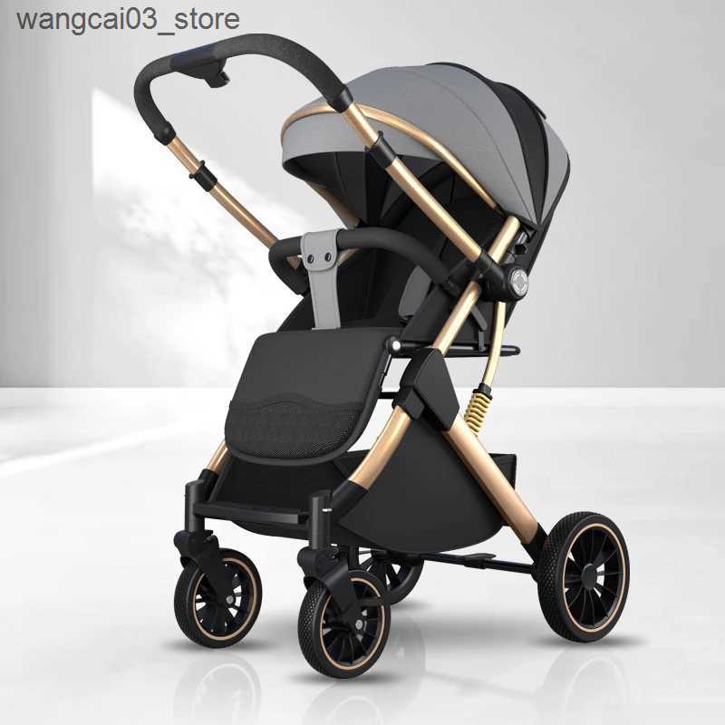 Strollers# Two-way Lightweight baby stroller can sit or lie down Baby Travel walking Car Folding 0-4 Years Old Newborn Child Stroller L240910
