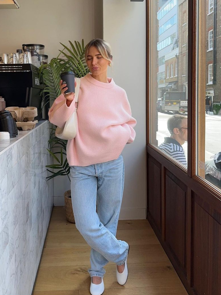 Casual Solid Women Knitting Pullover Autumn Lady O-Neck Long Sleeve Soft Sweater 2024 Female Elegant Basic Street Warm Knitwear