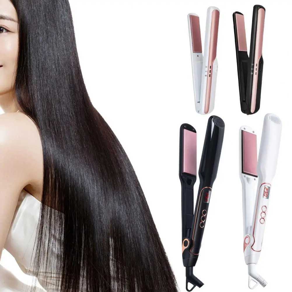 New Arrival Infrared hair straightener portable fast heating dual-use tourmaline ceramic wireless hair straightener Z241022