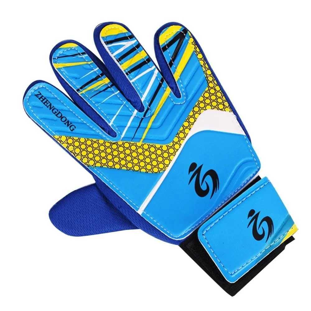 1Pair Latex Profional Kids Soccer Goalkeeper Gloves Soccer Goalie Strong Full Finger Protection Gloves Football GlovesXJ241023