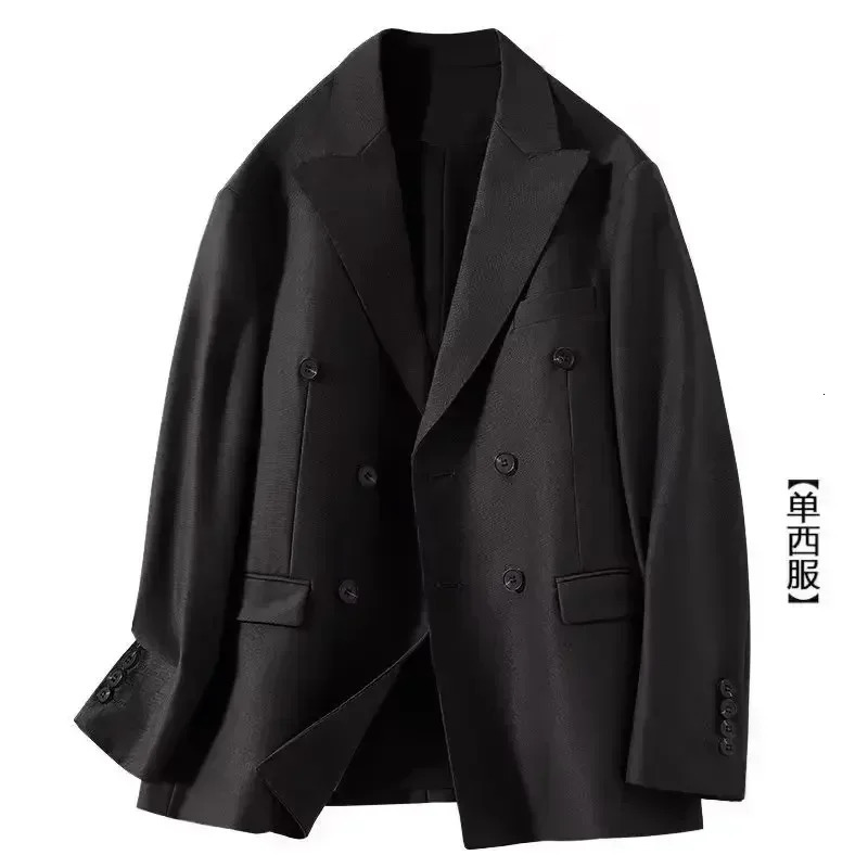 Mens double corset jacket autumn spring business ultra-thin jacket Hombre streetwear party wedding dress 241023