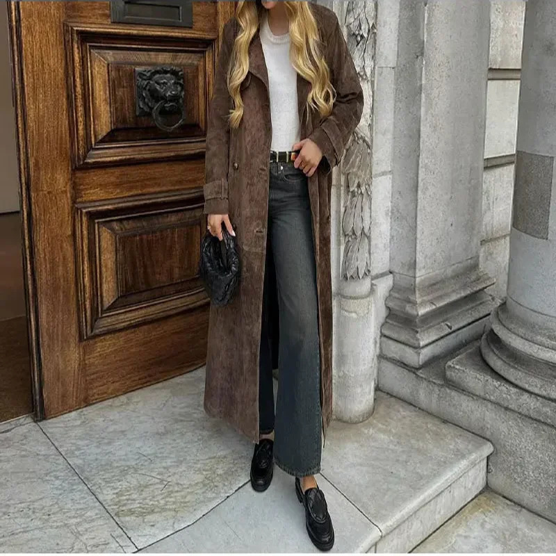 Autumn/Winter Fashion Long Coat Long Sleeve Collar Coat Womens Fashion Clothing 241023