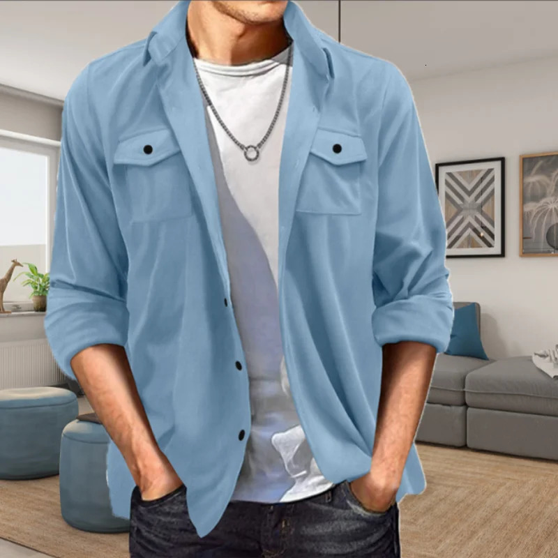 fashionable suede coat mens spring and autumn explosive casual loose and comfortable jacket top 241023