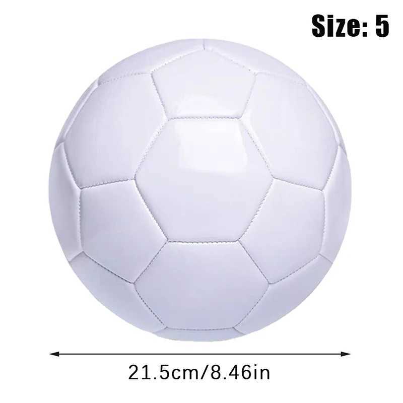 White Soccer Ball Size 5 Official Size Lightweight For Kids Adult Football Toy Educational Plaything Sports PVC DIY GiftXJ241023