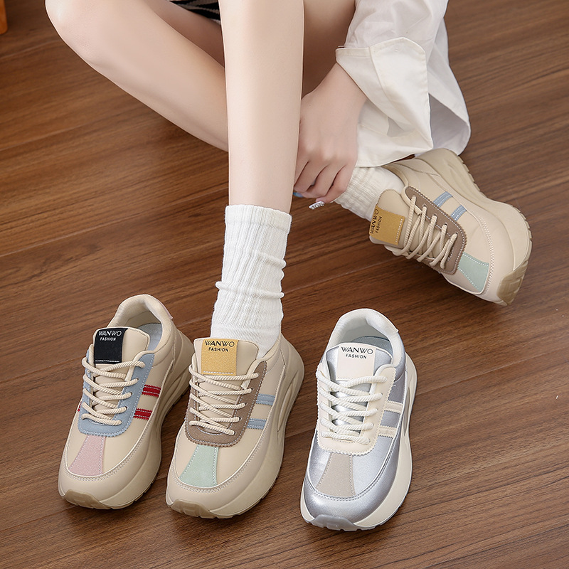 Autumn New Edition Breathable Forrest Gump Ins Student Casual Thick soled Running Shoes for Women