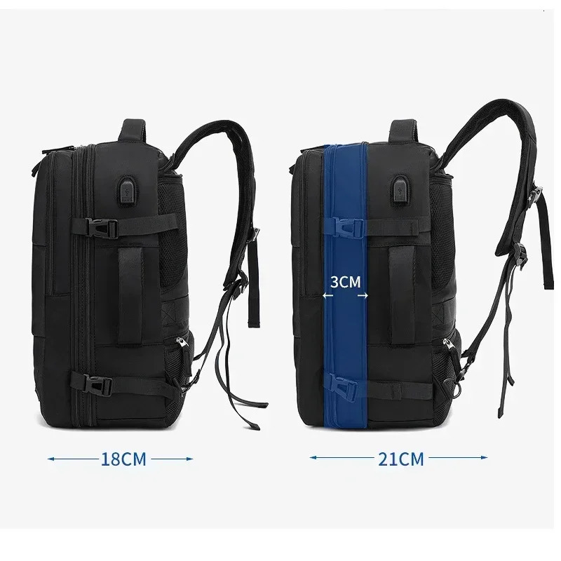Aircraft travel backpacks suitable for Wamen and Man large capacity backpacks waterproof and multifunctional expandable backpacks 241023
