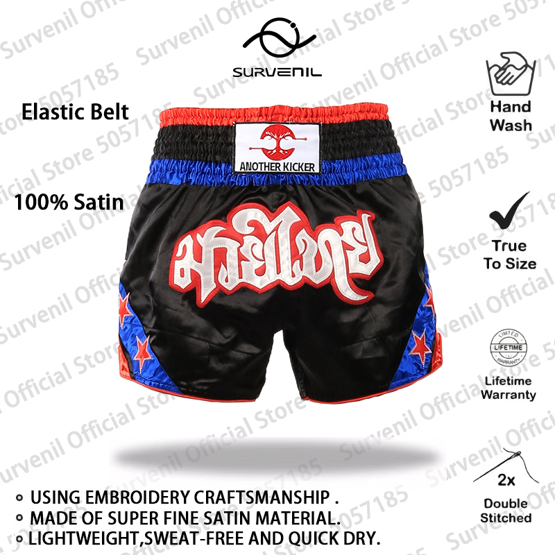 Muay Thai Shorts Stylish Kick Boxing Shorts Men Women Kids Boy Girl Vintage Comfortable MMA Thaiboxing Kickboxing Athletic Pants