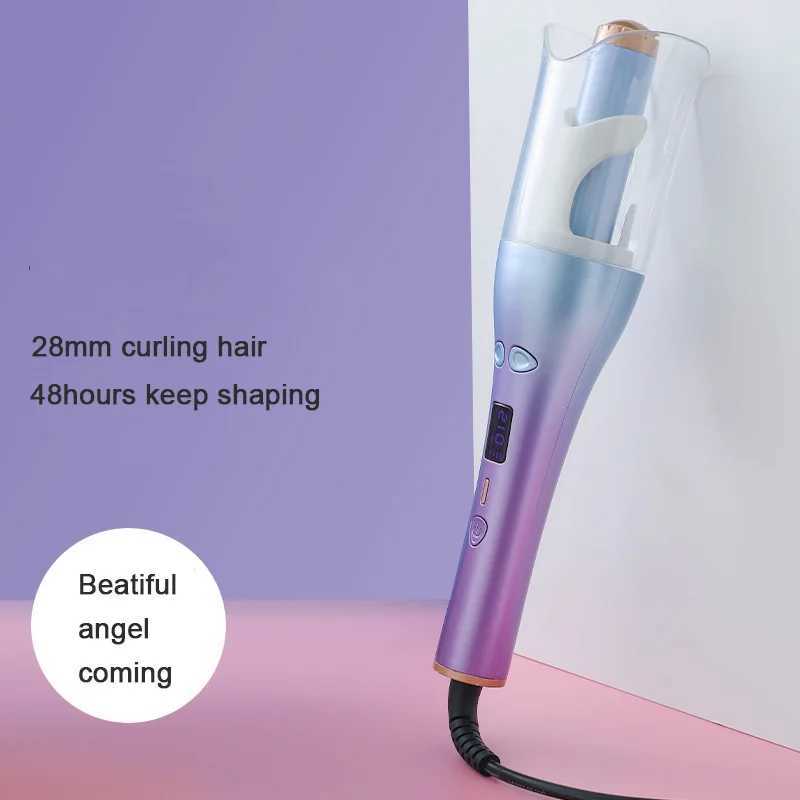 New Arrival New Automatic Clockwork Anti Clockwork Rotation LED Display Screen Temperature Adjustable Wave Curling Iron Rod Curling Machine Z241022