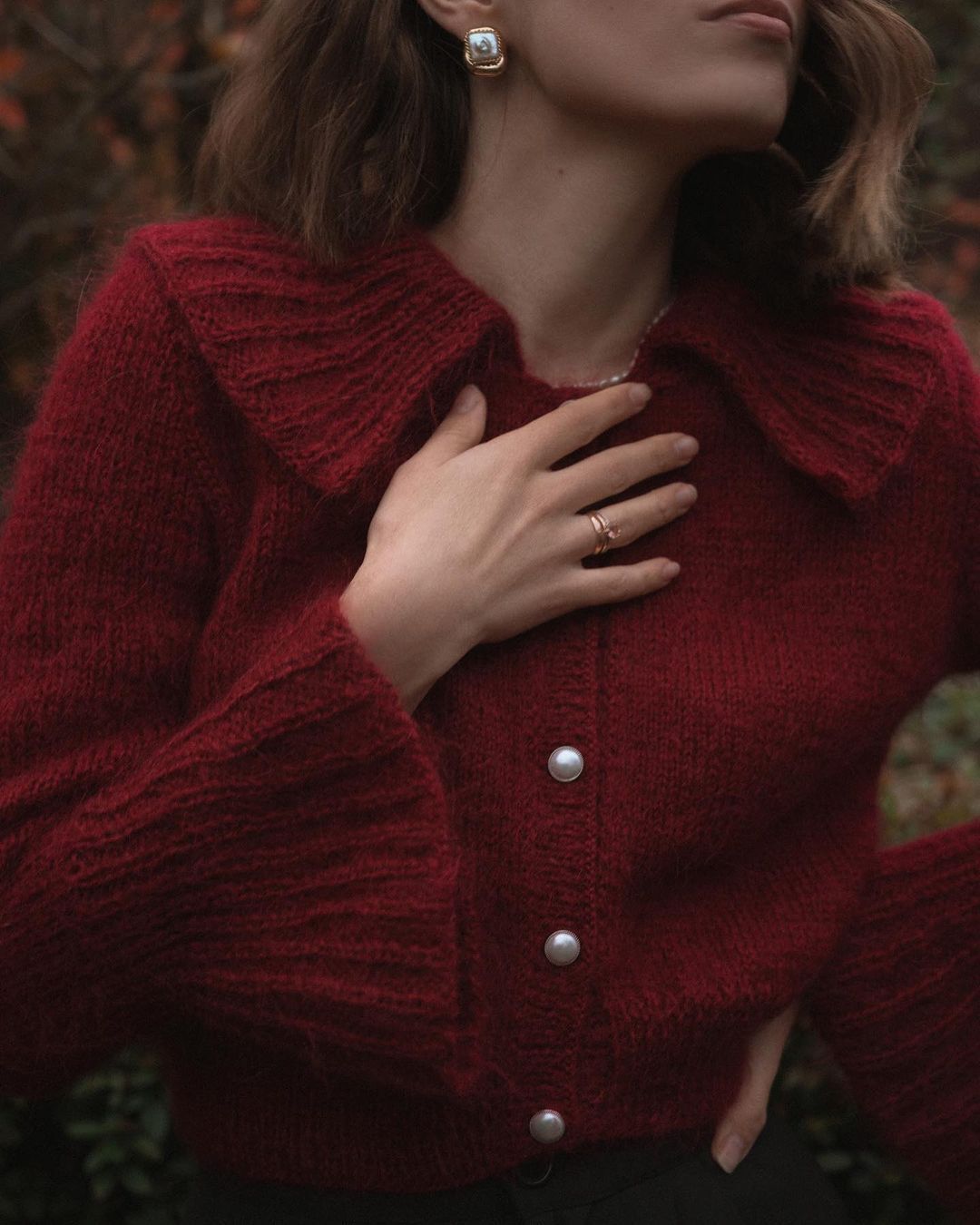 Women Turndown Collar Flare Sleeve Solid Cardigan Chic Single-Breasted Female Casual Knitwear Autumn Commute Lady Cardigans