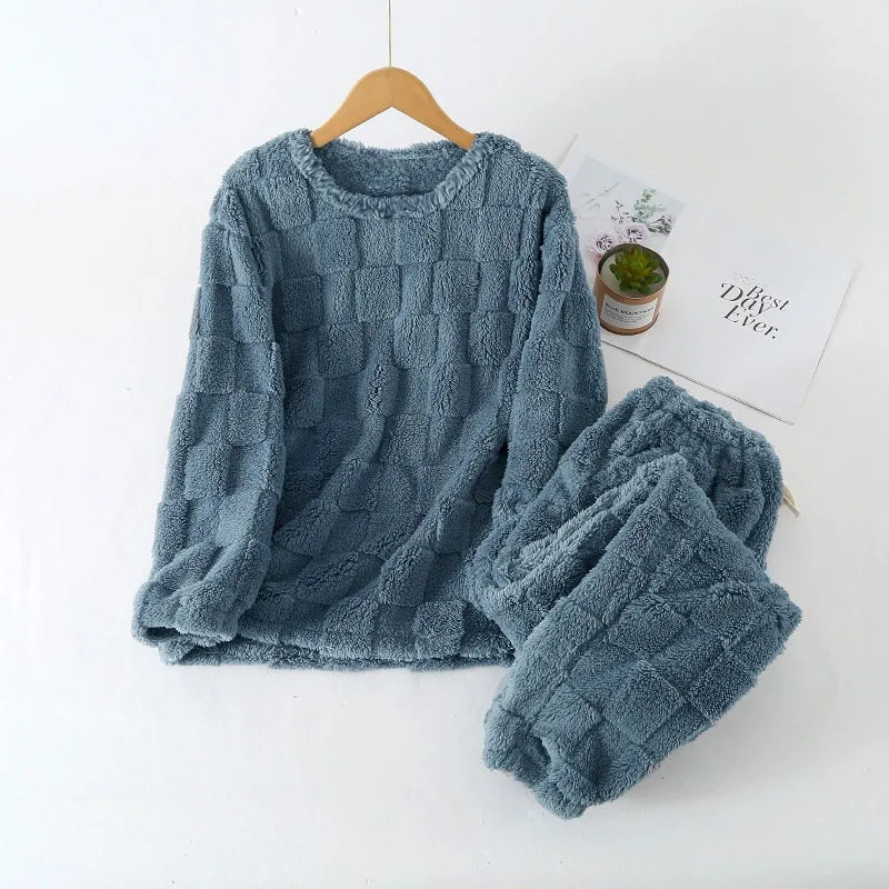 2014 autumn and winter chic plain weave O-neck zipper top loose elastic waist pants 2-piece set for womens casual warmth and elegance 241023