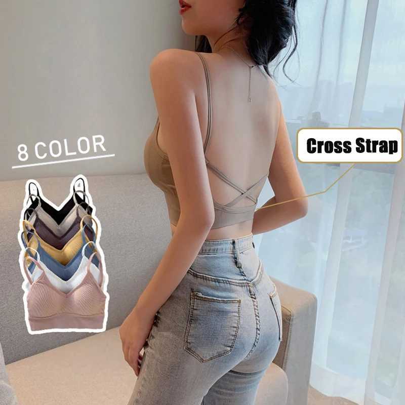 Sport Bras Women Cross Strap Beauty Back Underwear Sexy Push Up Running Yoga Fitness Sport Bra Top Breathable Quick Dry Gym TopX2410