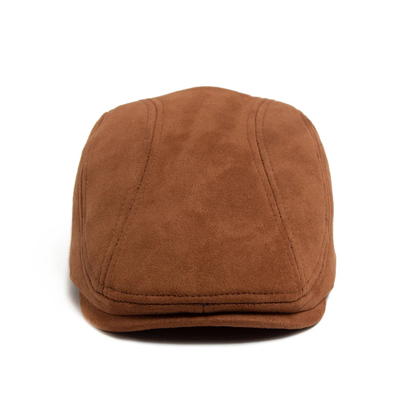 Suede Autumn Winter Beret Fashion Vintage Men Women sboy Hat Casual Flat Visor Cap Berets For 5458cm Head Circum Ference 241010