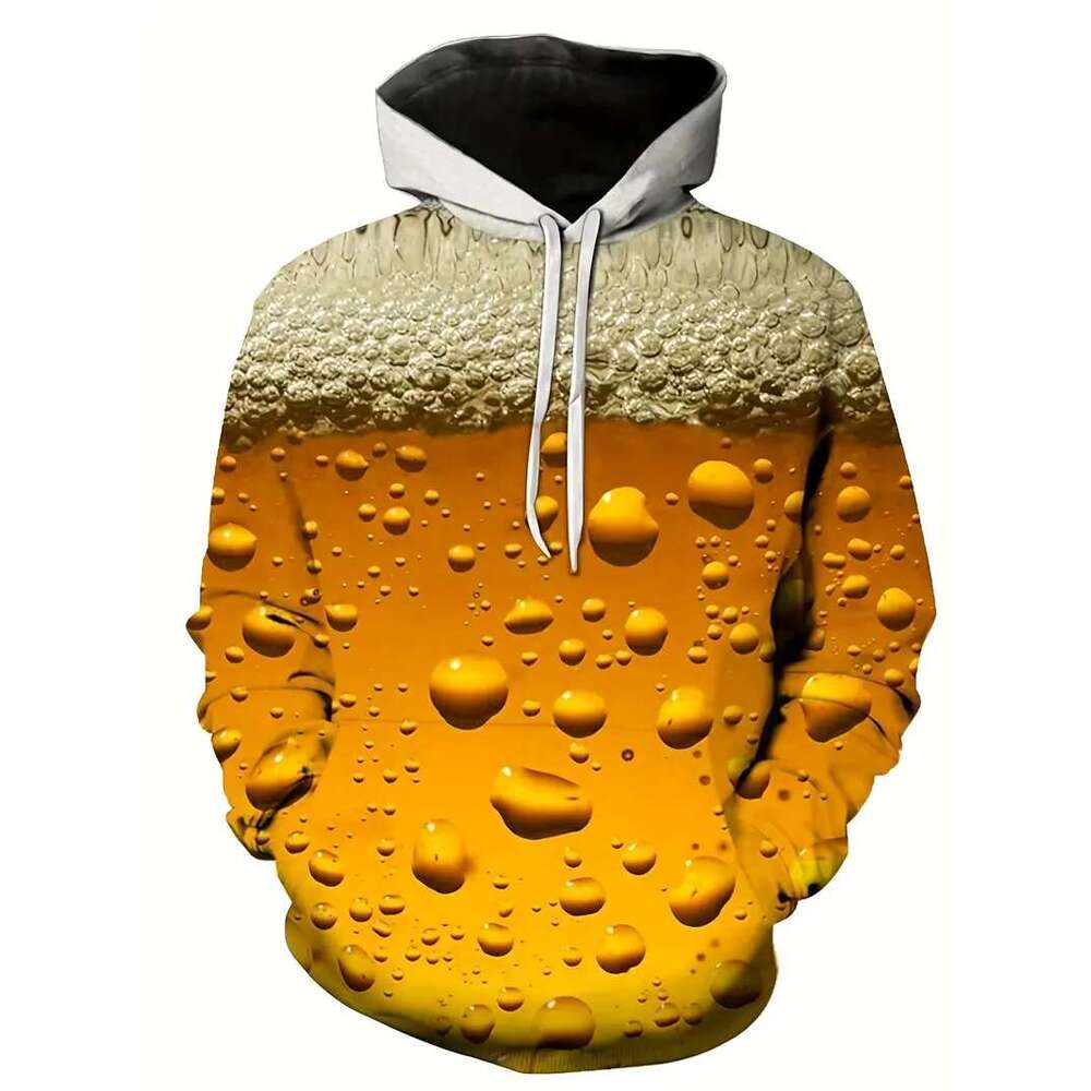 s Men Hoodie Beer D Print Sweatshirts For Autumn Harajuku Hooded Pullover Casual Clothes Streetwear Top Clothing Sweathirt Caual Clothe