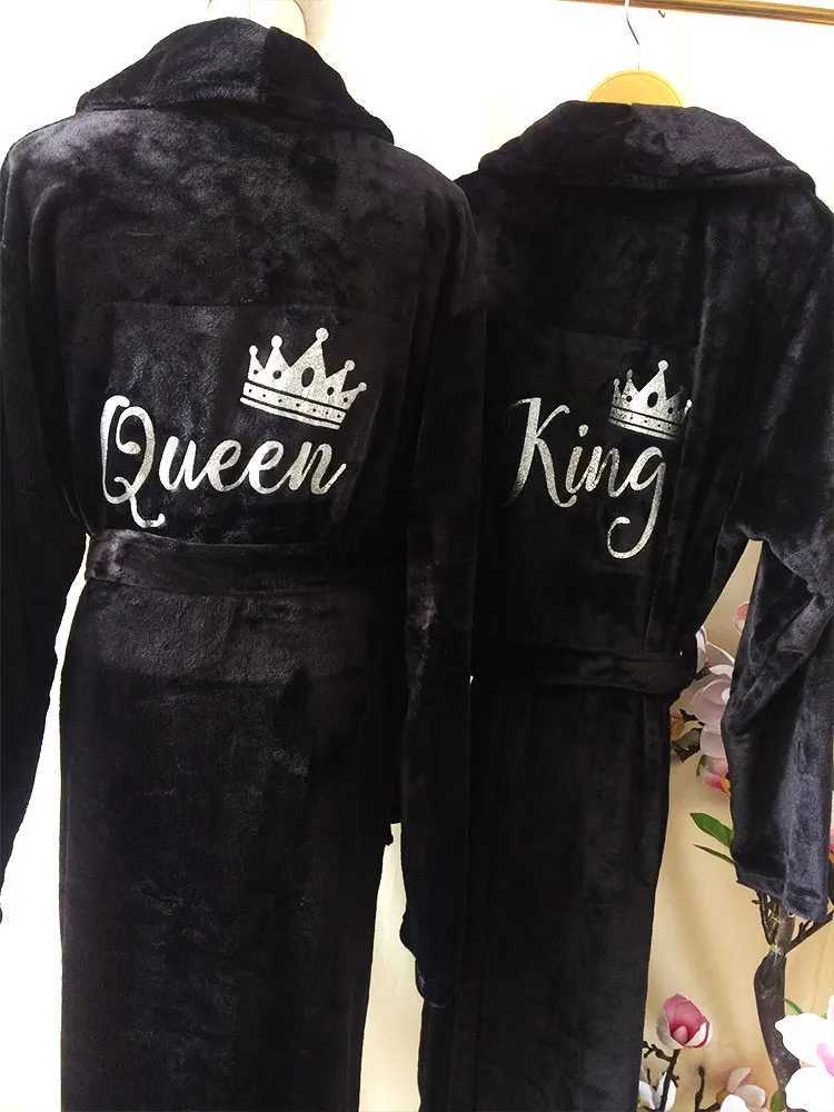 King and Qun Bathrobes Mr. and Mrs. Robes Match Robes Moon Gift Plush Bathrobes Anniversary Gift Wife Husband Comfortable Terry W241023