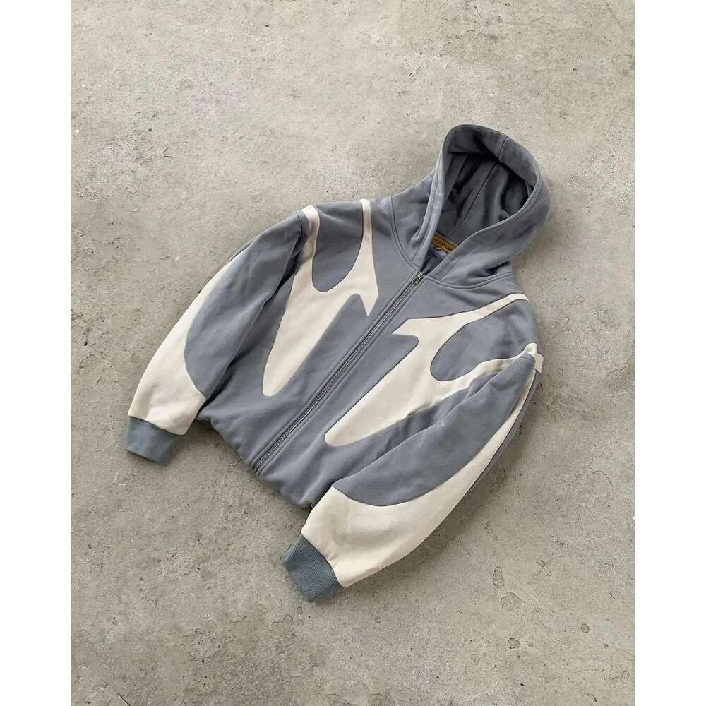 High end Y Streetwear K Hoodie New Harajuku Hip Hop Retro Patchwork Oversized Sweatshirt Mens Womens Gothic Long Sleeve Jacket