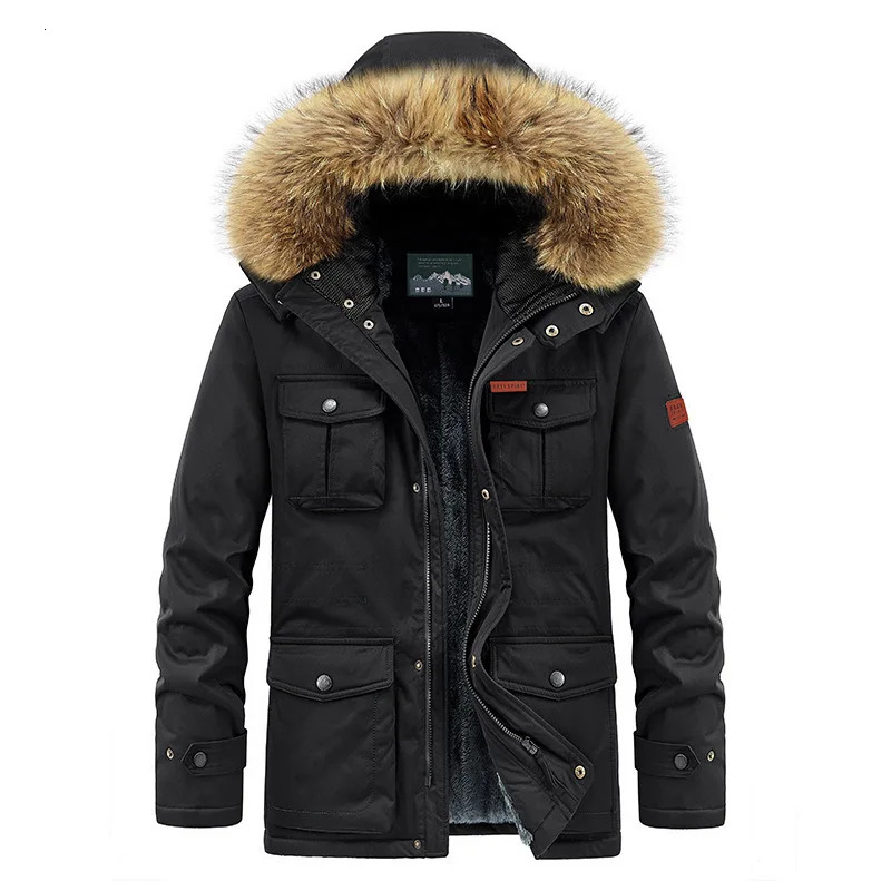Plus size 8XL mens hooded fashionable mens Parkas thick mens thick coat Parkas hooded windproof mens jacket Parka 241023