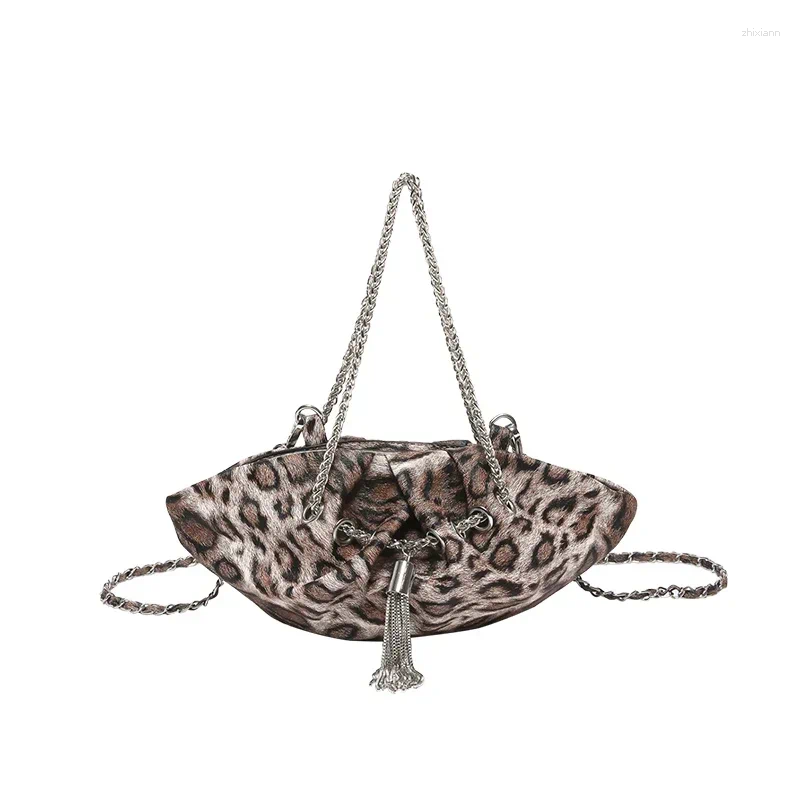 Evening Bags Trendy Stylish PU 2024 Product Shell Shoulder Bag Leopard Print Fashion Handbag Soft Simple Commuting Crossbody a4d8 4