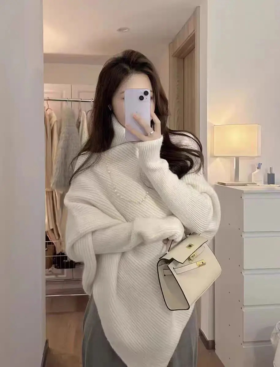 Cashmere Turtleneck Sweater Women Autumn Winter Explosive Inside To Wear A Jumper Outside The Top