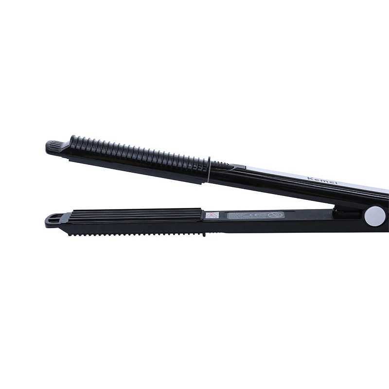 New Arrival Kemei Professional Quick Preheating Portable Curly tourmaline Ceramic Straightener Flat Iron Hair Styling Tool KM-2139 Z241022