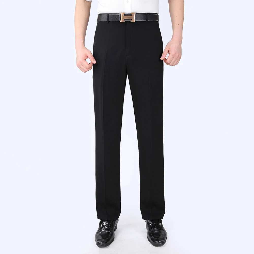 Summer Men Business Thin Silk Pants 29-56 Male Big Size Formal Classic Black Breathable Office Baggy Suit Trousers For MensX241023