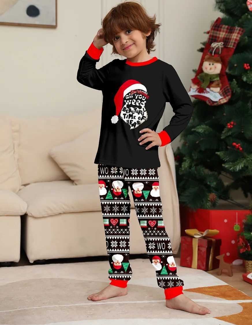 Xmas Family Matching Pajamas New Arrivals 2025 Letter Print Merry Christmas Father Mother Kids Pjs Baby Jumpsuit Dog ClothesXJ241008