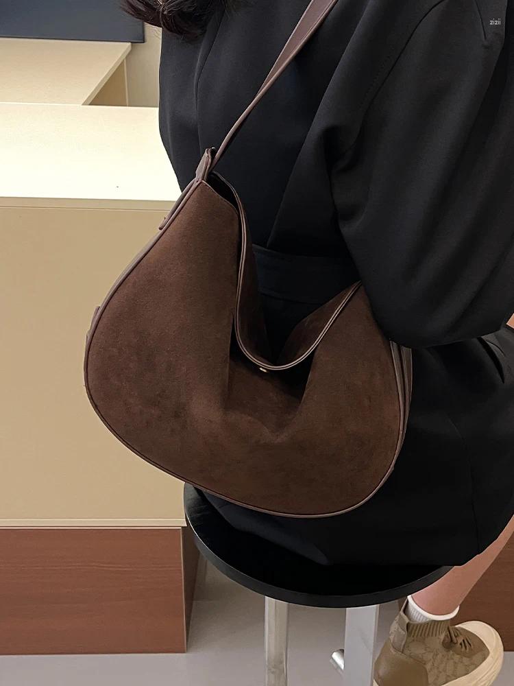 Totes Lizzytsu Vintage Red Hobos Shoulder Bag Women Korean Casual Crossbody Streetwear Design Handbags Easymatch Tote