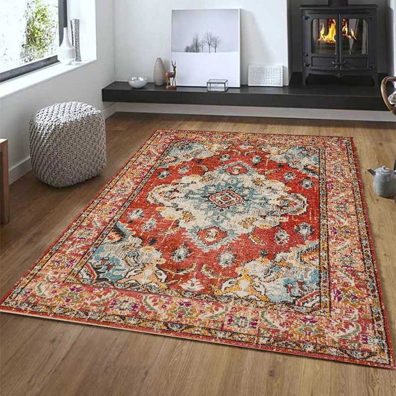 Carpet Turkey Mandala Big Carpets for Living Room Home Non-slip Waterproof Large Geometric Area Rugs for Bedroom Parlor Floor Mat Tapis Z241023