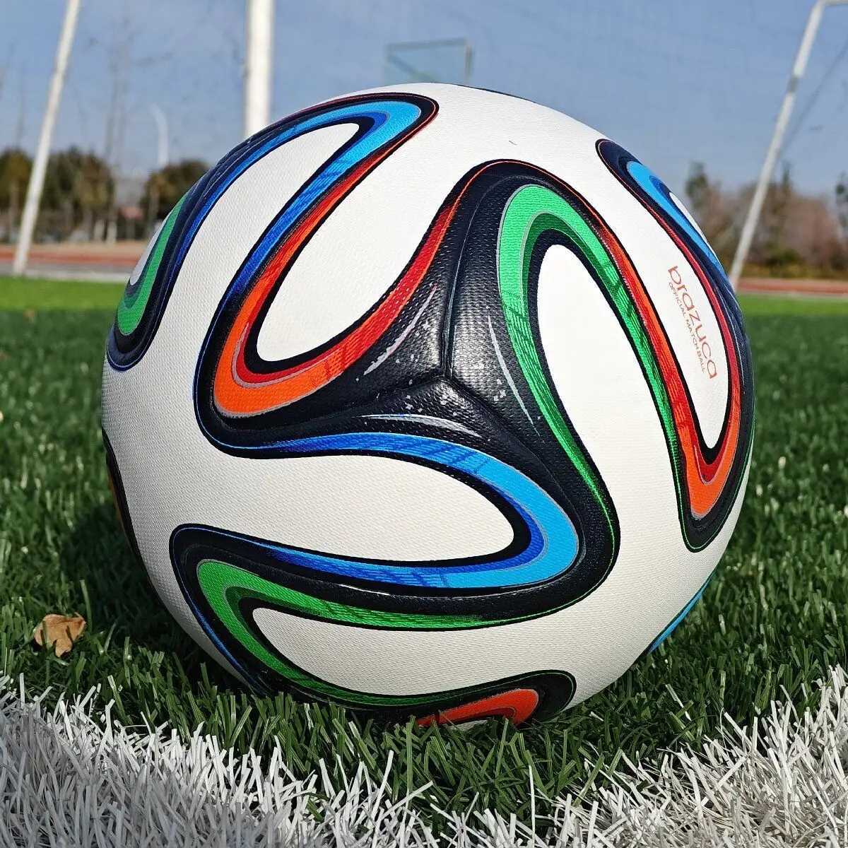 Soccer ball 2014 Game Size 5 Adult Profional Football Outdoor Sports Training balls High Quality Team Sports Football GiftXJ241023