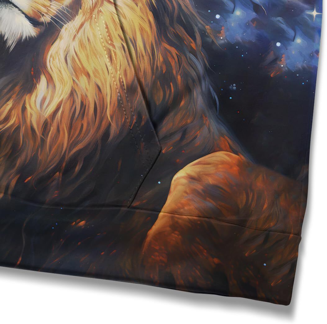 Hoodie for Mens Womens Fantasy Starry Sky Thunderbolt Animal Lion Cool Graphic Hoodies Hooded Sweatshirts Pullover Graphic Trendy Warmth