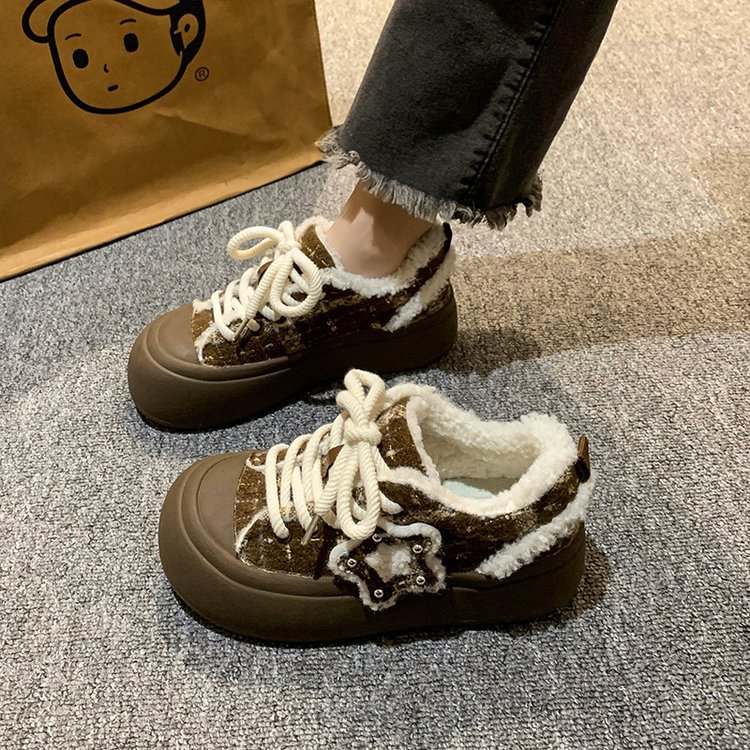 Women's Autumn Ugly Cute Big Head Star Board Shoes 67ed