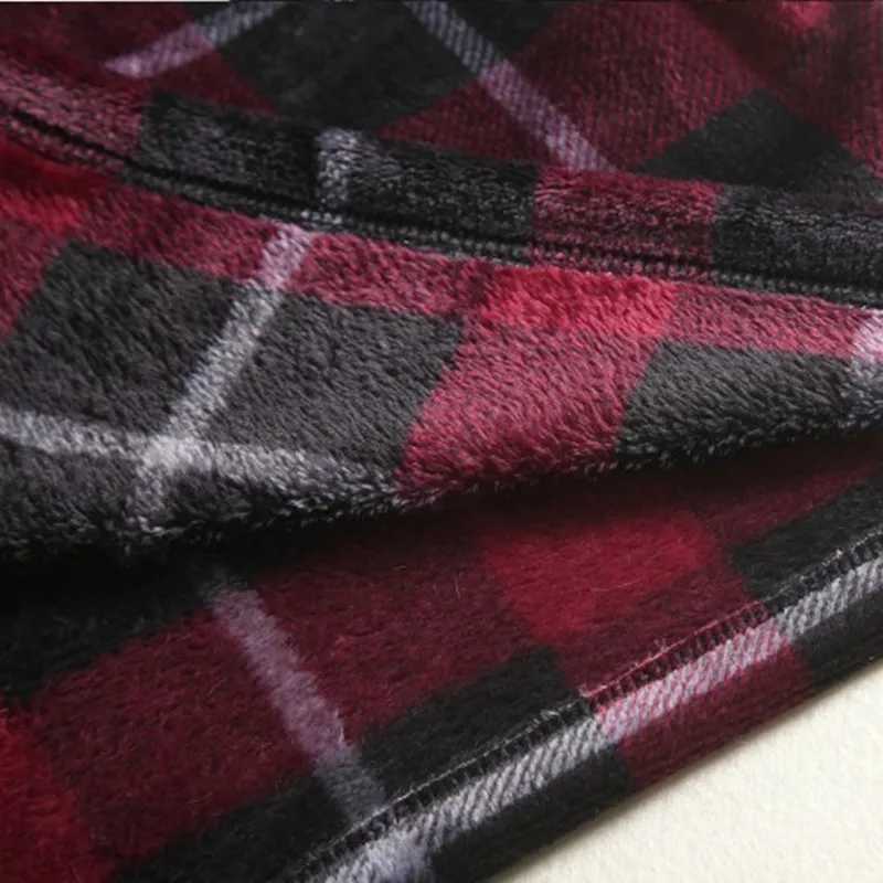 Mens Robe Lace Flat Bottom Warm Coral Plush Sp Pajama Mens Pajama W241023