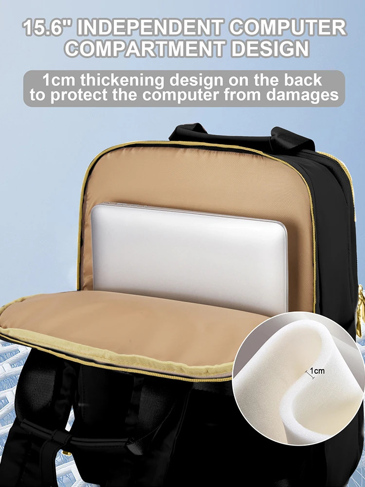 Carry a backpack with you a large 15.6-inch laptop backpack approved by the travel backpack airline suitable for womens waterproof business backpacks 