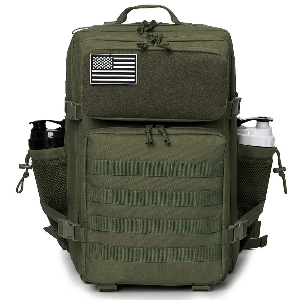 QT QY 50L Military Tactical Backpack Army Bag Hunting MOLLE Backpack Gym Mens EDC Outdoor Hiking Backpack Witch Bottle Rack 241023