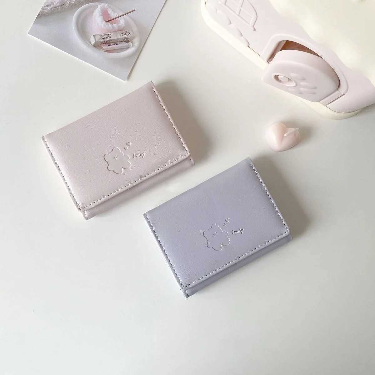 Women Short Cute Small Wallets Student Triple Fold Card Holder Girl ID Bag Card Holder Coin Purse Ladies Wallets Carto BagsXJ250624