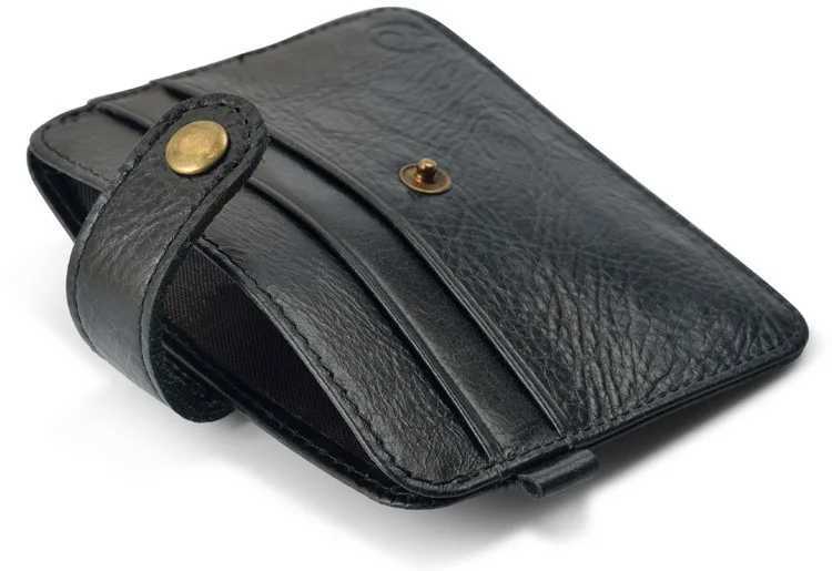 Mens leather ultra-thin wallet mens small wallet mini wallet thin pocket mens wallet card holder Z250411