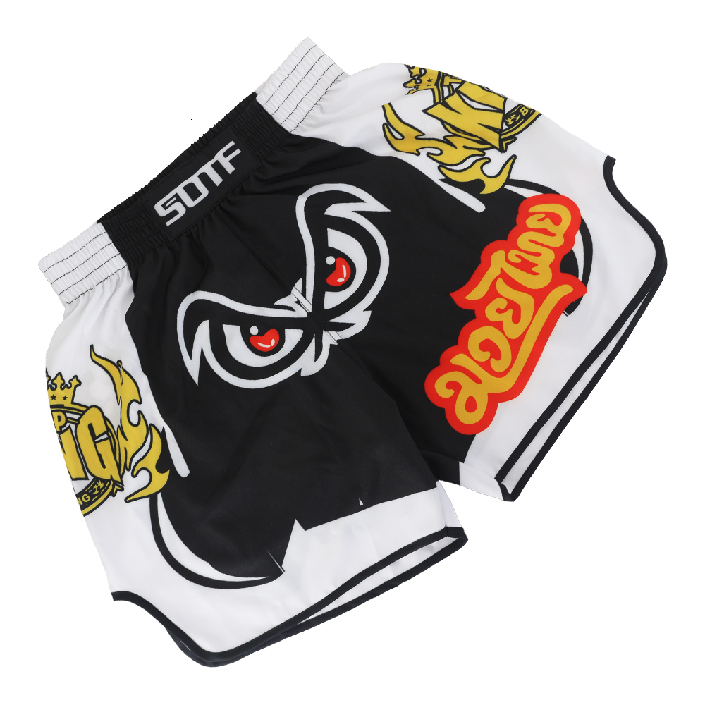 Mens and Womens Boxer Pants Printed MMA Shorts Taekwondo Fighting Shorts Muay Thai Shorts Clothing Free Fight Sanda Cheap