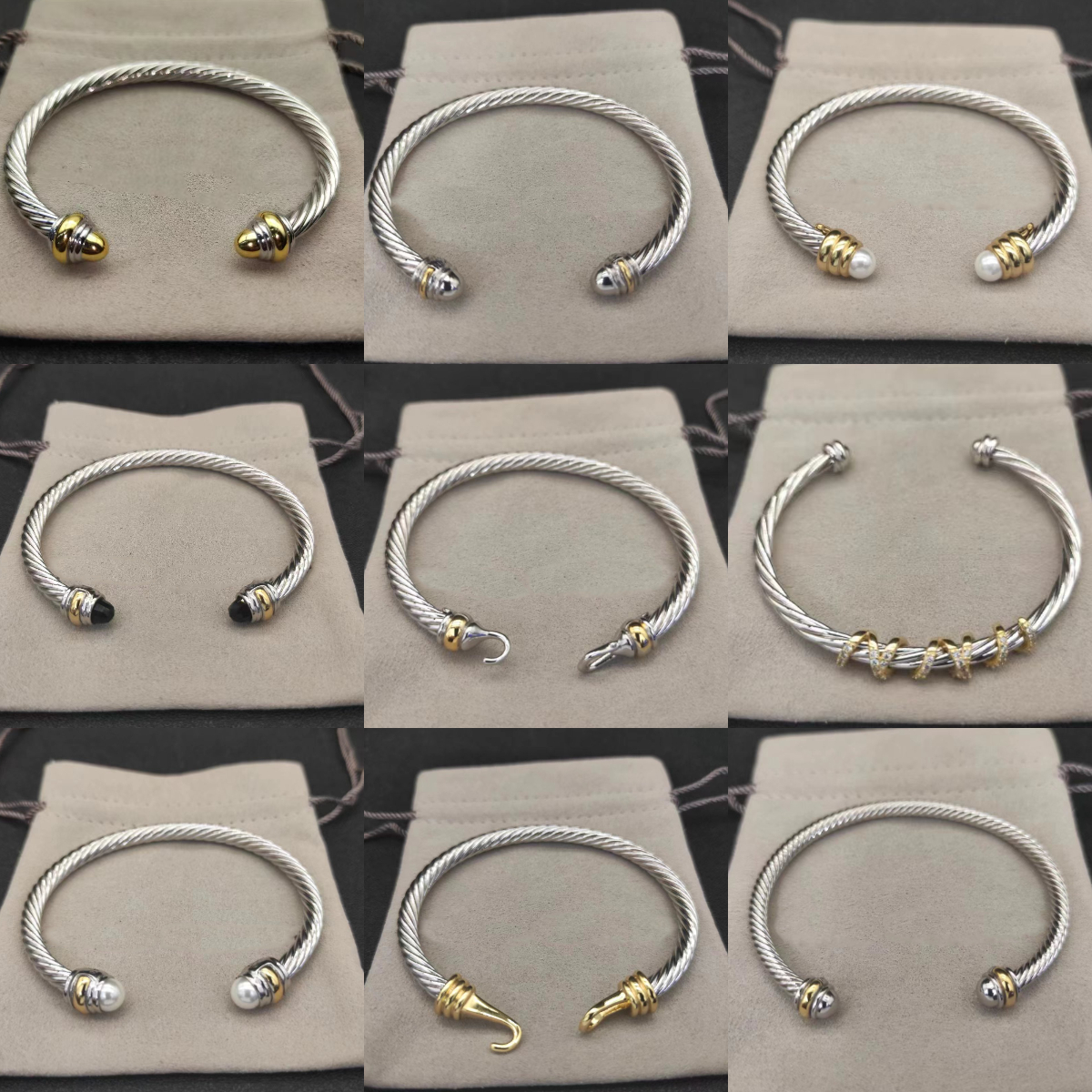 luxury retro bracelet designer hip hop silver bracelet cone head designer jewelry inlaid moissanite charm bracelet fashion jewelry women mens bracelet