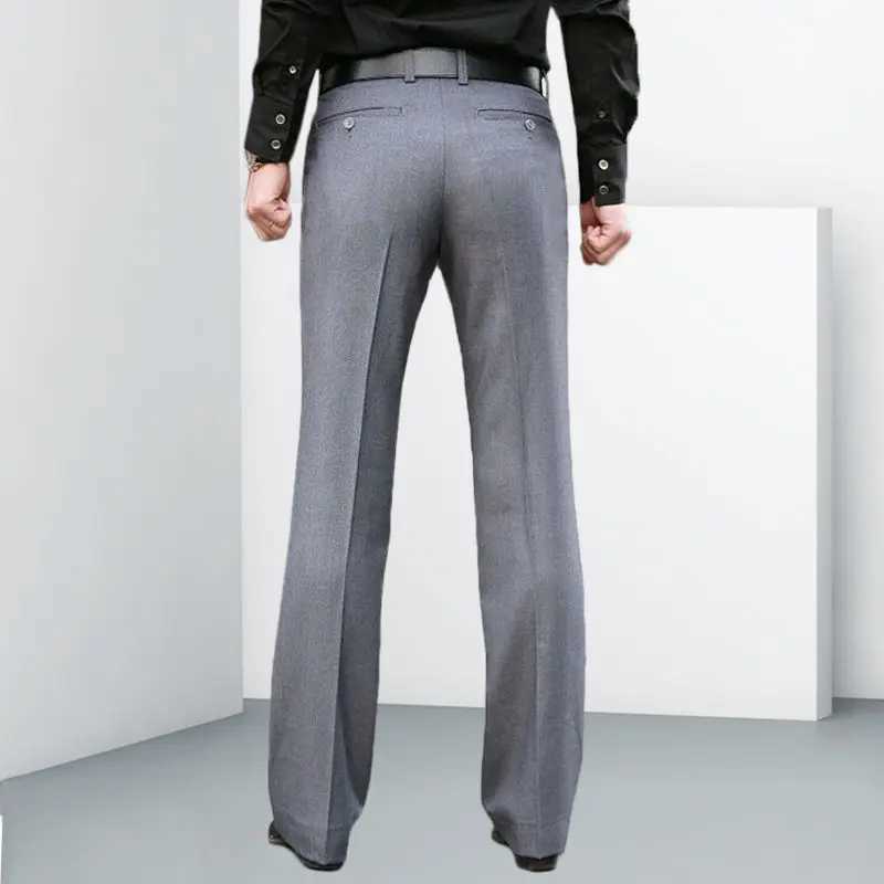 Wide Leg Male Suit Trousers White Luxury Bell Mouth Draped Flared Fluid Mens Summer Pants Cheap Clothes Offer 2024 Korean StyleX241023