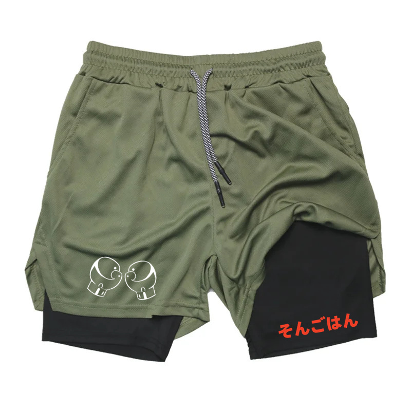 Fashion Boxing Shorts Boxers Gym Sports 2 In 1 Double-decker Trunks Quick Dry Workout Training Gym Fitness Jogging Shorts Summer