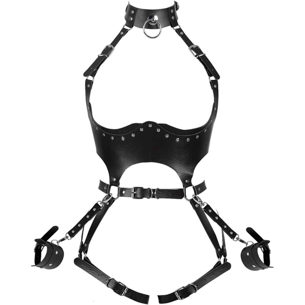 Women Punk PU Leather Body Waist Belt Bodysuit Bondage Body Harness Belt Sexy Lingerie Leg Garter BT1
