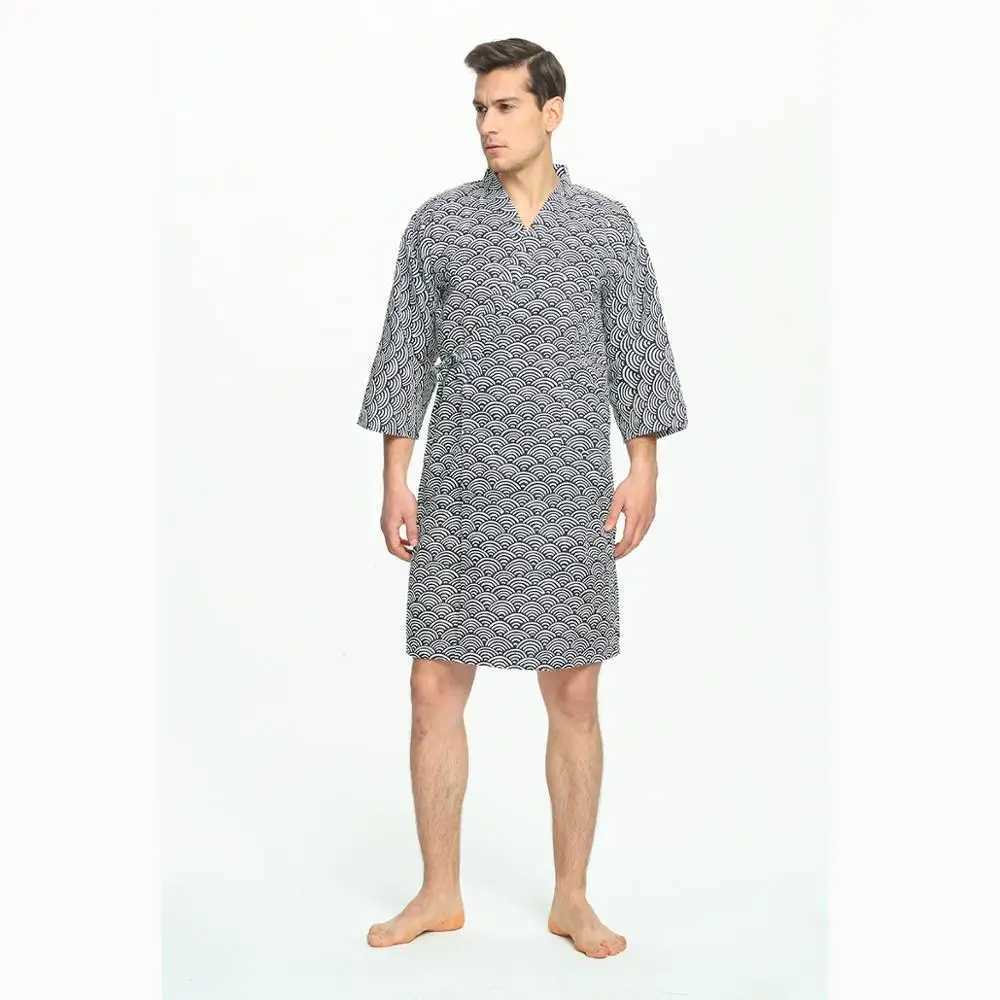 100% pure cotton casual spinning mens kimono summer Ele comfortable Yukata home textile mens clothing mens clothing W241023