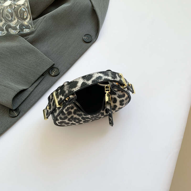 LEFTSIDE Mini Leopard PU Leather Crossbody Bags for Women 2024 Y2K Trend Female Korean Fashion Shoulder Bag Lady Handbags