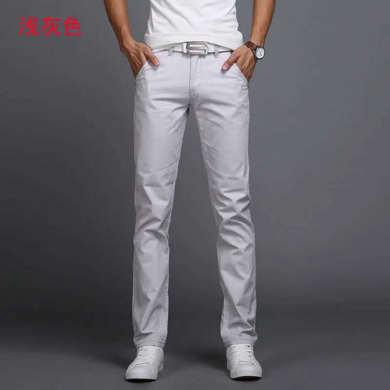 2024 Spring autumn New Casual Pants Men Cotton Slim Fit Chinos Fashion Trousers Male Brand Clothing 9 colors Plus Size 28-38X241023