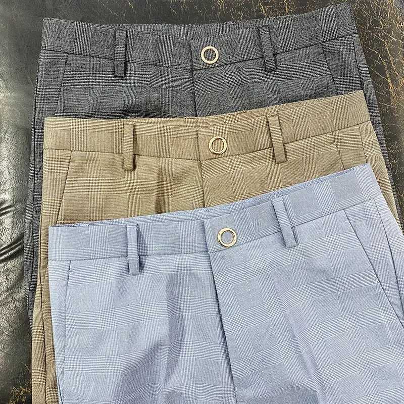 Men Suit Pants 2024 Spring Fashion Business Solid Casual Slim Trousers Wedding Party Dress Pants Classic Branded Male ClothingX241023