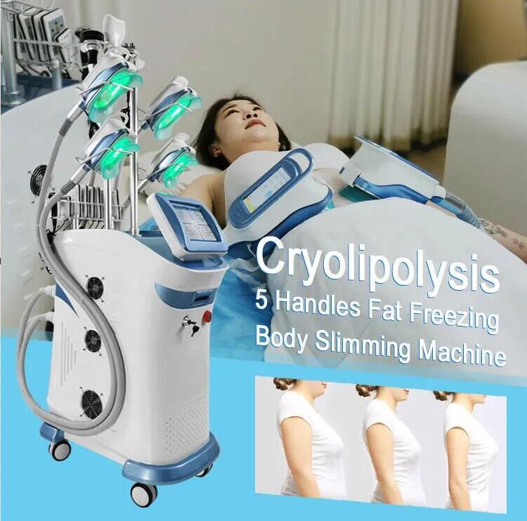 New arrival Weight Loss Cryotherapy 360 Cryo Fat Reduce Slimming Machine 5 Cryo Handles Fat Freezing machine Cooling Lipolysis slimming machine