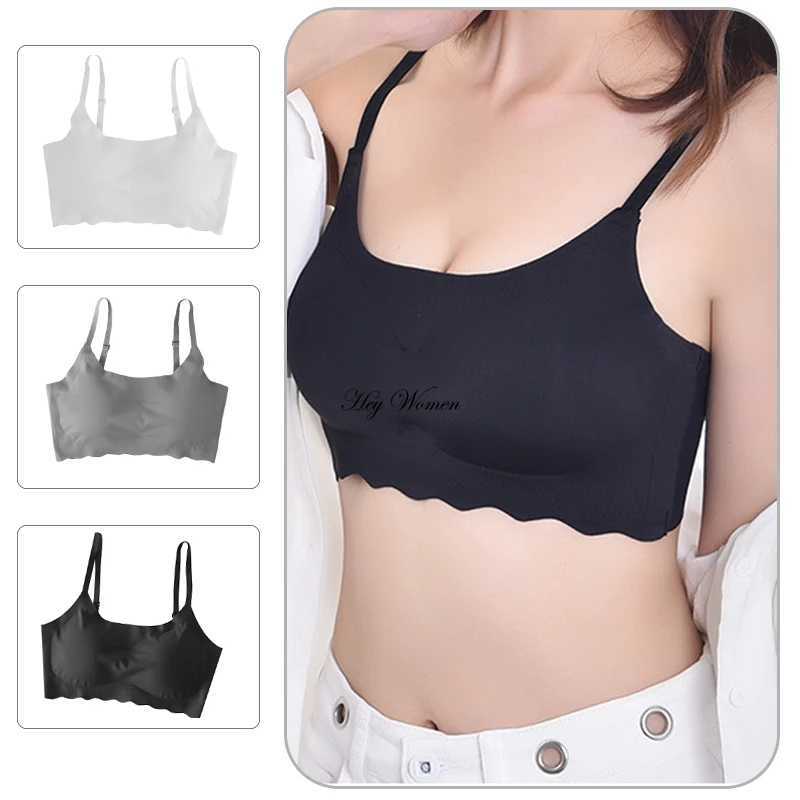 Seamless Bra for Women Ice Silk Vest Push Up Underwear Lingerie Sp Top Padded Bralette No Steel Ring Gathering LingerieX2410